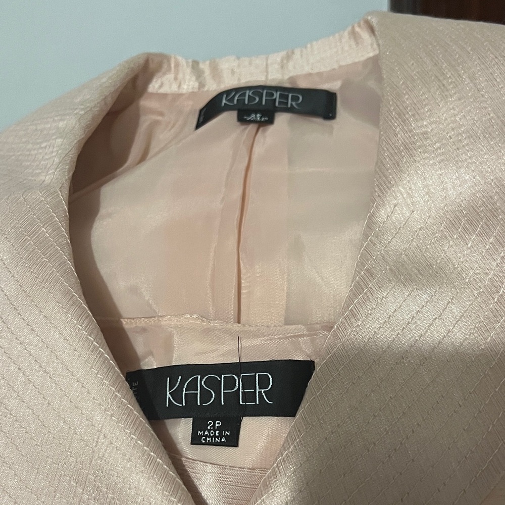 Kasper Light Pink Textured Blazer